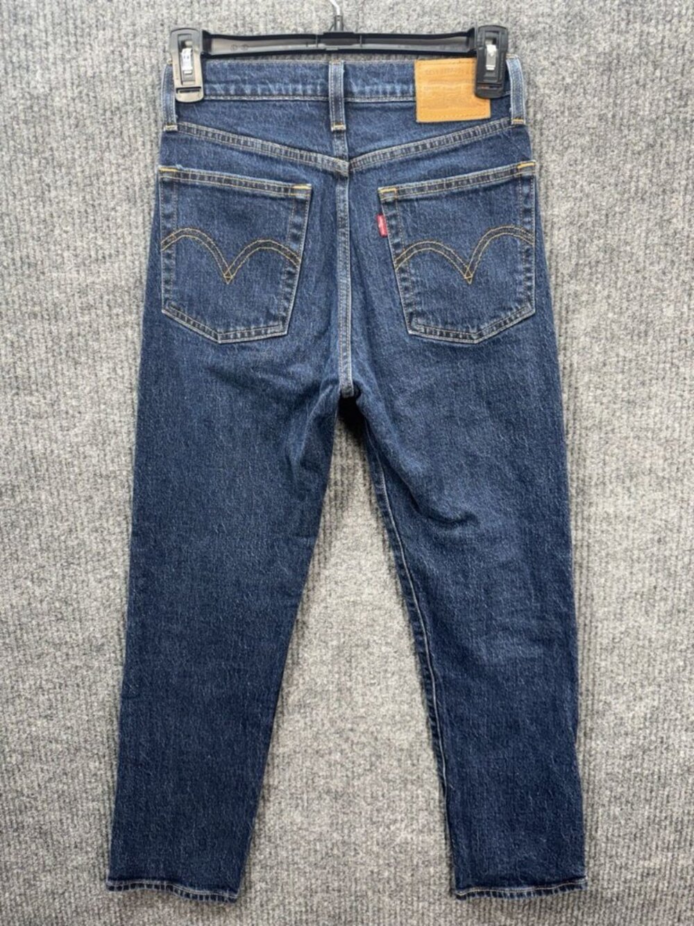 Levis Wedgie Straight Jeans Womens 24x26 Blue Dark Button Fly High Rise Denim - Picture 3 of 11